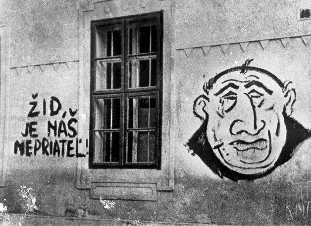 anti-semitic graffiti in Bratislava